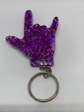 Load image into Gallery viewer, ily transparent purple with purple holographic purple stars

