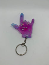 Load image into Gallery viewer, ily transparent pink n blue with chunky glitter
